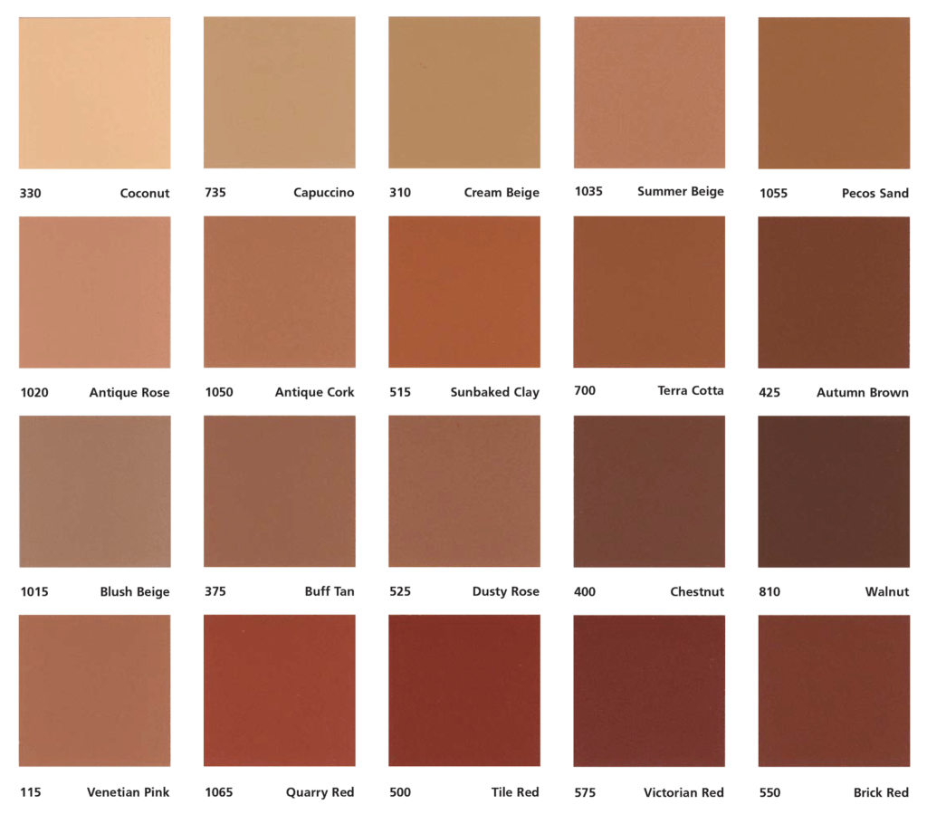 Brickform color chart3 Williams Equipment